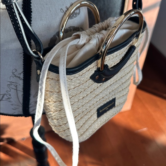 Claudie Pierlot Accessories Small Woven Basket Bag With Ring and crossbody strap - Picture 13 of 15